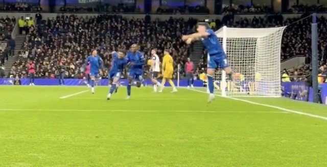 低视角下切尔西的反超进球,热刺3比4切尔西